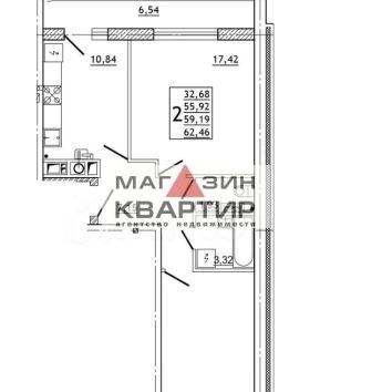 2 комнатная квартира в Смоленске