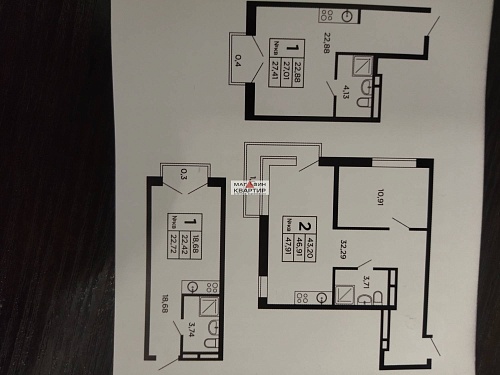 Апартаменты, 26.7 кв.м., ул. Конева, д.32.