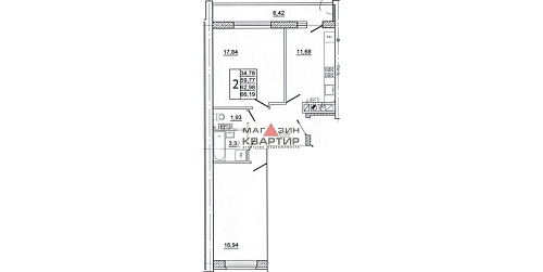 2 комнатная квартира в Смоленске