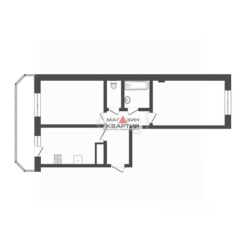 2-к кв. Смоленская область, Смоленск ул. Багратиона, 26А (68.2 м²)