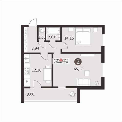 2-ком., квартира Ипподромная д.8,  2/10 кирпич.