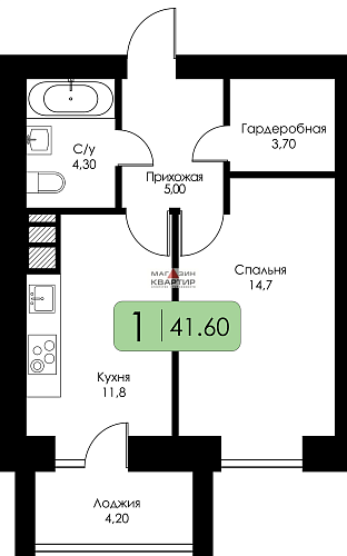 1 комнатная квартира Смоленск