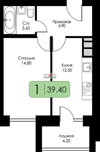 1 комнатная квартира Смоленск