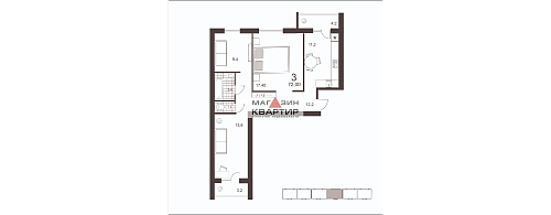 3 комнатная квартира в Смоленске