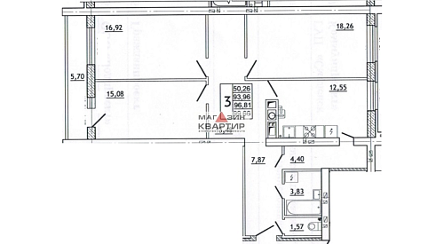 3 комнатная квартира в Смоленске