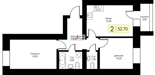 2-к. квартира, проезд Ипподромный, д.10.