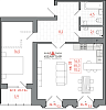 Продается однокомнатная квартира в новостройке, площадью 70,2м².