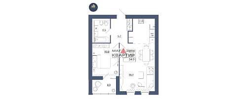 1 комнатная квартира Смоленск