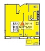 1-ком. квартира, 39,3 м² 2- я Киевская улица