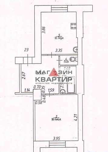 1-ком квартира, Тухачевского 5