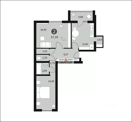 2 -я квартира Ипподромный проезд  этаж 10/10 кирпич.