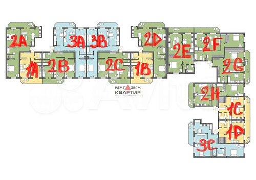 2-к. квартира, 83,1 м², 2/10 эт. с индивид. отоплением